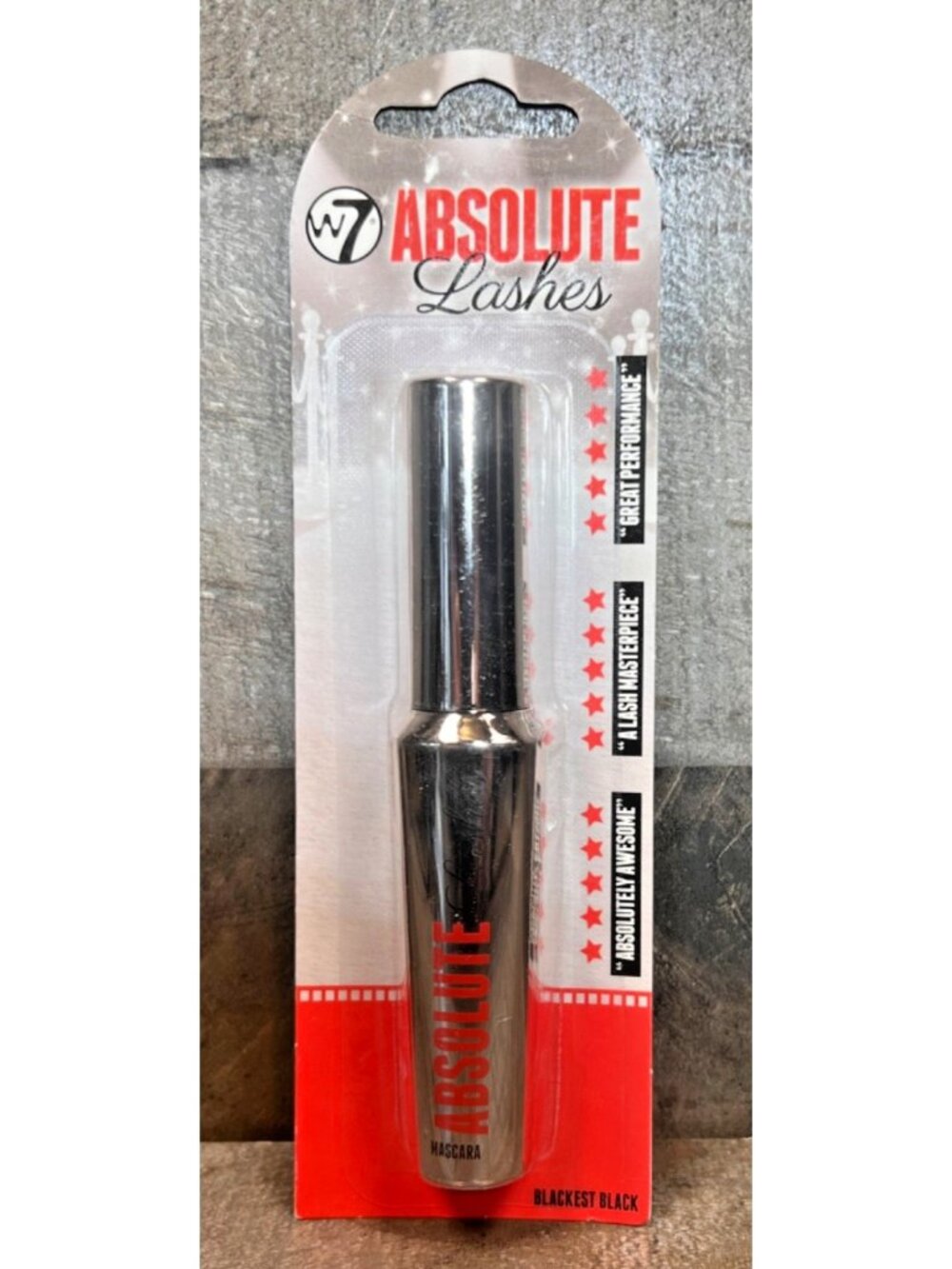 W7 ABSOLUTE LASHES ~ Mascara (BLACKEST BLACK) Great Performance Brand New Sealed